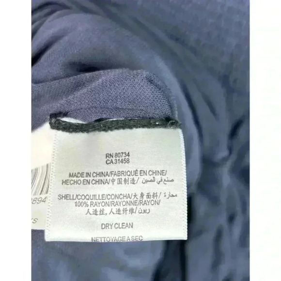 Max Azria Dress XS Deep V Neckline Tulip Hem Navy Designer - Picture 7 of 10